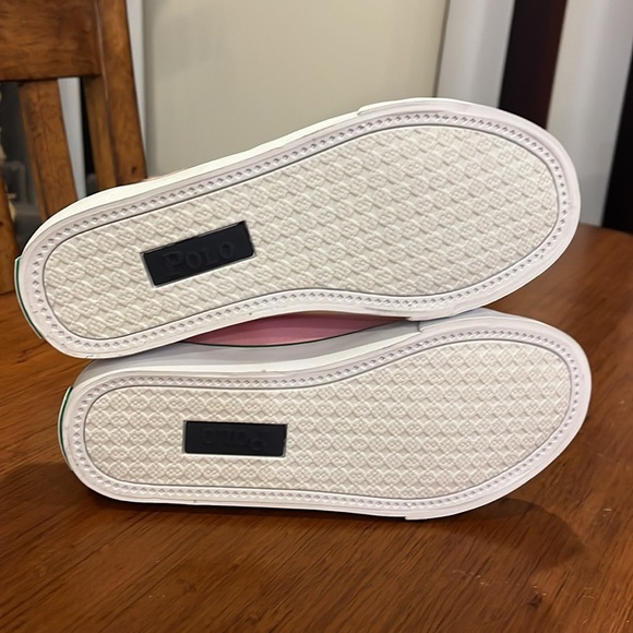 Polo Ralph Lauren Brisbane Shoes Sneakers pink Girls Grade School Size 6 Youth - Picture 9 of 11